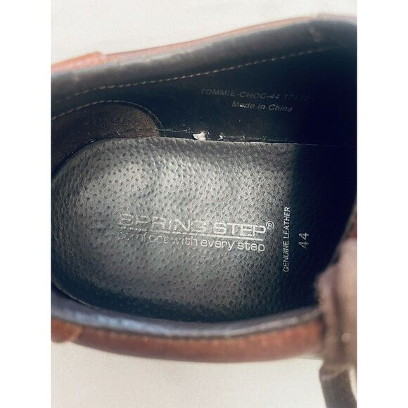 Spring Step Men Shoes Tommie Chocolate Brown Leather Men Sz 44 US 10.5 - Picture 9 of 16